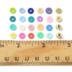 DIY ヘイシ ポリマー クレイ ビーズ ジュエリー作り ファインディング キット  ミックスカラー  6x1~5mm  穴：1.5~2.2mm。&nbsp;DIY-FS0005-94B