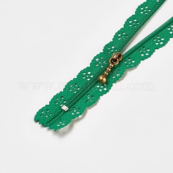 服飾材料  ナイロンレースジッパー  ファスナー部品  ダークブルー  34x2.4cm&nbsp;FIND-WH0013-A-09