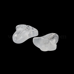 スプレー塗り透明ガラス・ビーズ  チューリップの花  ミックスカラー  10x11x5.5mm  穴：1mm&nbsp;X-GLAA-D006-20