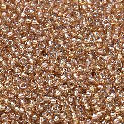 MIYUKIラウンドロカイユビーズ  日本製シードビーズ  （rr3521)派手な裏地付き赤面  11/0  2x1.3mm  穴：0.8mm  約5500個/50g&nbsp;SEED-X0054-RR3521
