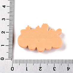 クリスマス不透明樹脂デコデンカボション  クリスマスという言葉  砂茶色  23x32x7mm&nbsp;X-RESI-N039-114C