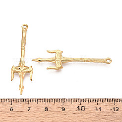 304ステンレスペンダント  トライデント  イオンプレーティング（ip）  18KGP本金メッキ  48.5x13.5x2.5mm  穴：1.8mm&nbsp;STAS-N114-65G