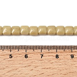 ミックススタイルのガラスビーズ連売り  正方形  多面カット  ミックスカラー  5.5~6x6x4~4.5mm  穴：1mm  約100個/連  22.44~22.56（57~57.3センチメートル）&nbsp;GLAA-L050-M