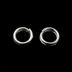 真鍮スプリットリング  鉛フリー＆カドミウムフリー  ダブルループ丸カン  925銀メッキ  24ゲージ  4x1.7mm  内径：3mm&nbsp;KK-O143-26S