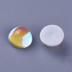 フラットバックk9ガラスカボション  半円/ドーム  ミックスカラー  10x6mm&nbsp;X-RGLA-F062-D