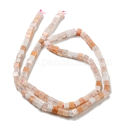 天然石ピンクアベンチュリンビーズ連売り  キューブ  3~3.5x3~3.5x3~3.5mm  穴：0.8mm  約110個/連  14.96インチ（38cm）&nbsp;G-C129-A06-01