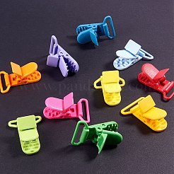 80 個 20 色の環境にやさしいプラスチック製のベビーおしゃぶりホルダークリップ  ミックスカラー  43x31x9mm  4個/カラー&nbsp;KY-PH0007-03