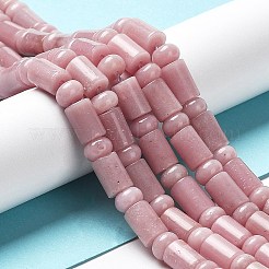 天然石ピンクオパールビーズ連売り  コラム  8~10x6~7mm  穴：1~1.2mm  約59~65個/連  15.24~15.87インチ（38.7~40.3cm）&nbsp;G-L585-B02-01