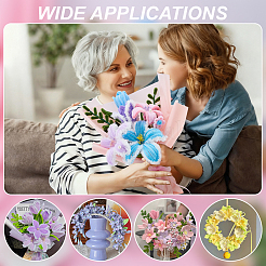 DIY造花キット  ホットメルトプラスチックグルースティックを含む  綿紐造花芯入り石膏  ABSプラスチックビーズ  ポリエステルソフトコーラルベルベット糸  ミックスカラー  270x7mm&nbsp;DIY-PH0035-19