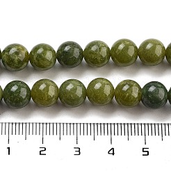 天然カナダ翡翠ビーズ連売り  ラウンド  8~8.5mm  穴：0.8~1mm  約47~48個/連  15.16~15.35インチ（38.5~39cm）&nbsp;G-NH0029-02A