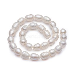 天然養殖淡水パールビーズ米  ナチュラルカラー  ホワイト  10~11mm  穴：0.8mm  14.96インチ&nbsp;X-A23TR011