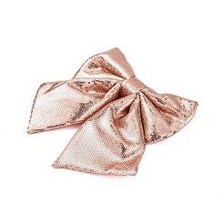 クリスマス プラスチック スパンコール 大きな蝶結びペンダント デコレーション  クリスマスツリーの吊り下げ飾り用  ピンク  240x230x35mm&nbsp;AJEW-S088-04E