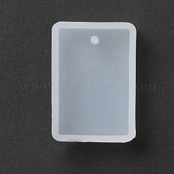 長方形のペンダントシリコーン型  UVレジン用  エポキシ樹脂ジュエリー作り  ホワイト  33x23x7.5mm&nbsp;LS-DIY-K047-02