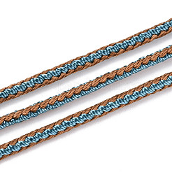 11mポリコットン編み紐  壁掛け用  工芸  ギフト包装  キャメル  2.5mm  約12.03ヤード（11m）/ロール&nbsp;OCOR-N008-02B-04