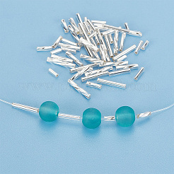 2000個 8種類のガラス製ラッパビーズ  ラウンド&ツイストラッパビーズ  混合スタイル  ホワイト  5~12x2mm  穴：0.5mm&nbsp;SEED-AR0001-26B