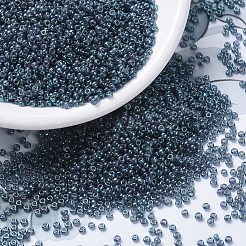MIYUKIラウンドロカイユビーズ  日本製シードビーズ  （rr314)モンタナブルーゴールド光沢  11/0  2x1.3mm  穴：0.8mm  約1100PCS /ボトル  10 G /ボトル&nbsp;SEED-JP0008-RR0314