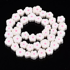 手作り樹脂粘土ビーズ連売り  花  ミスティローズ  7.5~10x7~11x3.5~5mm  穴：1.6mm  約38~40個/連  13.58インチ〜14.57インチ（34.5~37cm）&nbsp;X-CLAY-N011-48A-15