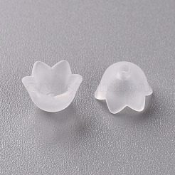 透明アクリルビーズキャップ  チューリップの花  スズラン  艶消し  透明  10x6mm  穴：1.5mm  約2100個/500g&nbsp;PL543-1