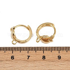 真鍮製フープピアスパーツ  カドミウムフリー＆鉛フリー  りんご  24KGP本金メッキ  17x14x8mm  穴：1.6mm  ピン：1mm&nbsp;KK-P310-31G