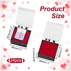 フロッキングブリスター付きプラスチックボックス  正方形  3.8x3.05x2.15cm&nbsp;CON-WH0106-11C