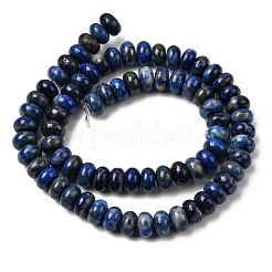 天然石ラピスラズリビーズ連売り  ロンデル  8.5x5.5mm  穴：1mm  約73個/連  15.35''（39センチメートル）&nbsp;G-A280-A24-02
