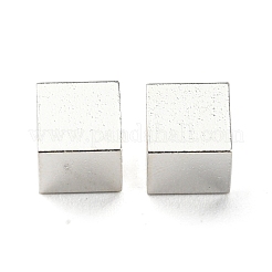 201ステンレススチールビーズ  キューブ  銀  6x6x6mm  穴：2.5mm&nbsp;STAS-H180-07S
