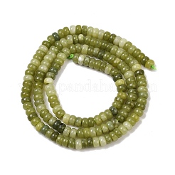 天然中国南部翡翠ビーズ連売り  ロンデル  4x2~2.5mm  穴：1mm  約164個/連  15.04''（38.2センチメートル）&nbsp;G-K343-C43-01