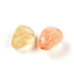 透明なアクリルビーズ  ナゲット  ツートン  ダークオレンジ  16.5x13x10mm  穴：1.6mm  約18個/20g&nbsp;X1-TACR-T028-44E