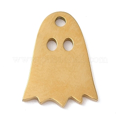 ハロウィン 201 ステンレス ペンダント  ゴーストチャーム  ゴールドカラー  14.5x10.5x1mm  穴：1.5mm&nbsp;STAS-D053-11G