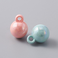 不透明樹脂ペンダント  ラウンド  ミックスカラー  18.5x14mm  穴：3.5mm  約5個/袋&nbsp;RESI-CJC0008-35