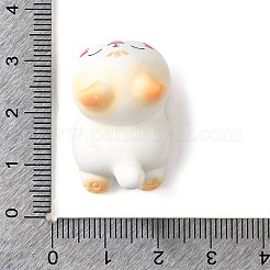 猫の飛行樹脂彫刻ディスプレイ装飾  ホワイト  19x28.5x19.5mm&nbsp;DJEW-V001-01E