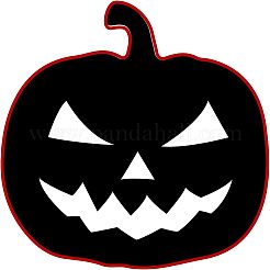 ハロウィン ゴールデントーン 真鍮スタンプヘッド 1個  1個の長方形のベルベットポーチと1個の洋ナシの木のハンドル付き  ワックスシーリングスタンプ用  カボチャ  3個/セット&nbsp;DIY-OC0008-45A