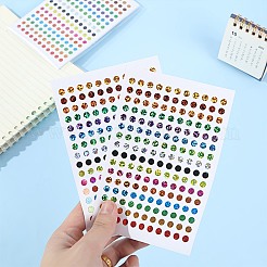 レーザーフィルム粘着装飾ステッカー1760枚  ラウンド  ミックスカラー  142.5x101x0.1mm&nbsp;STIC-WH20010-01