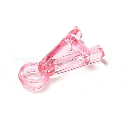 透明なアクリルパーツ  レターチャーム  混成  20.5~22x11~13x4mm  穴：4mm  約1050個/500g&nbsp;TACR-P003-02