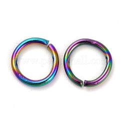 イオンプレーティング（IP）304ステンレス鋼オープン丸カン  ラウンド  虹色  20ゲージ  6x0.8mm  内径：4.4mm&nbsp;STAS-CJC0001-26D