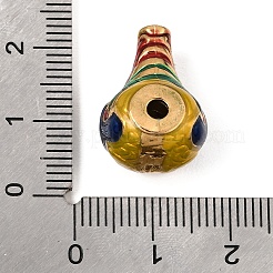 304ステンレススチールエナメルビーズ  花瓶の形  3穴のグルビーズ  ゴールドカラー  カラフル  19.5x12x14mm  穴：2.5mm&nbsp;SA-CBA641C-01E