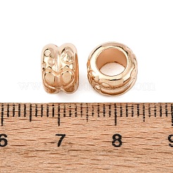 CCBプラスチックヨーロピアンビーズ  大穴ビーズ  コラム  ライトゴールド  9x6mm  穴：5.2mm&nbsp;CCB-I006-10KCG