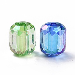 透明なアクリルビーズ  ファセットバレル  ミックスカラー  17~17.5x13~13.5x13~13.5mm  穴：2.5mm&nbsp;OACR-P011-06L