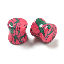 ゾイサイト入り合成ルビー耳ゲージ フレッシュトンネルプラグ  ハート  12~12.5x12~12.5mm&nbsp;EJEW-P293-02D