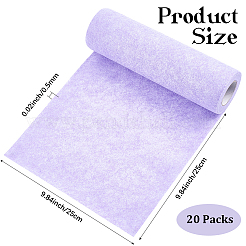 繊維の再利用可能な清掃用雑巾ロール  キッチン用布巾  ライラック  250x250x0.5mm  20枚/ロール&nbsp;FIND-WH20001-96C