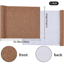 DIY 模造リネン生地  ペーパーバック付き  製本用  ベルベットボックス作り  シエナ  300x1300mm&nbsp;SENE-WH0003-37A-32