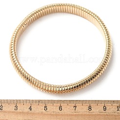 女性用電気泳動鉄バングル  ゴールドカラー  3/8インチ（1cm）  内径：2-5/8インチ（6.55cm）&nbsp;BJEW-M057-08G