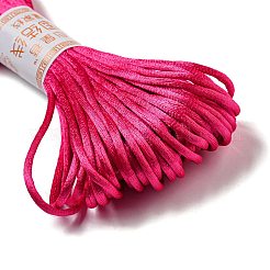 ポリエステル刺繍糸  クロスステッチの糸  濃いピンク  3mm  20 M /バンドル&nbsp;OCOR-C005-C10