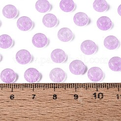 Fgbグレードaドローベンチスタイルガラスシードビーズ  ロンデル  模造キャットアイビーズ  ミディアム蘭  7.5x4.5mm  穴：1.2~1.4mm  約1250個/ポンド&nbsp;SEED-Q040-02A-09