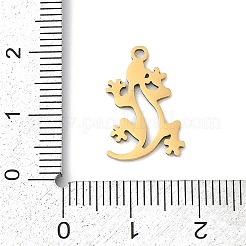 ステンレスペンダント201個  トカゲチャーム  18KGP本金メッキ  17.5x11.5x1mm  穴：1.4mm&nbsp;STAS-F316-26G