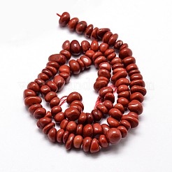 天然のレッドジャスパーさざれ石のビーズ連売り  4~14x4~12mm  穴：1mm  約15.3インチ〜16.1インチ&nbsp;X-G-E271-124