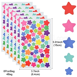 星柄DIYペーパー絵ステッカー4袋  スター  15x9.4cm  約6個/袋&nbsp;AJEW-FS0001-16