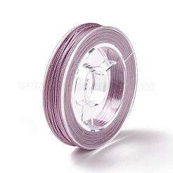 ナイロン編組糸  ジュエリー製作やマクラメ工芸用の中国結び紐  フラミンゴ  0.8mm  約7~9m /ロール&nbsp;NWIR-N001-0.8mm-21