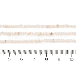 天然淡水シェルビーズ連売り  染め  ロンデル  フローラルホワイト  2~2.5x0.5~2.5mm  穴：0.5mm  約205~235個/連  14.57~15.16インチ（37~38.5cm）&nbsp;SHEL-P017-01A-02