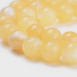 天然石トパーズ翡翠ビーズ連売り  ラウンド  4mm  穴：1mm  約100個/連  16インチ（40.64cm）&nbsp;G-E266-11A-4mm